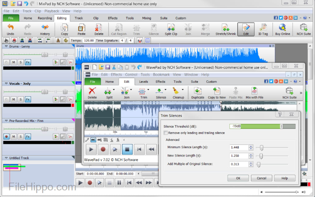 nch mixpad multitrack recording software